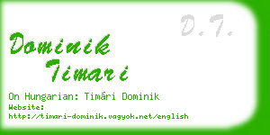 dominik timari business card